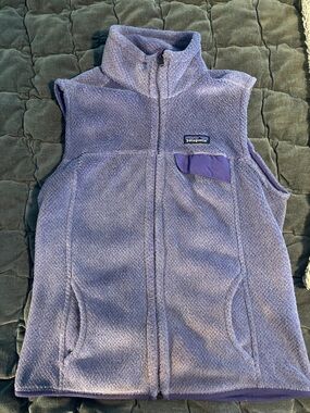 Patagonia Lavender Fleece Vest with Chest Pocket
